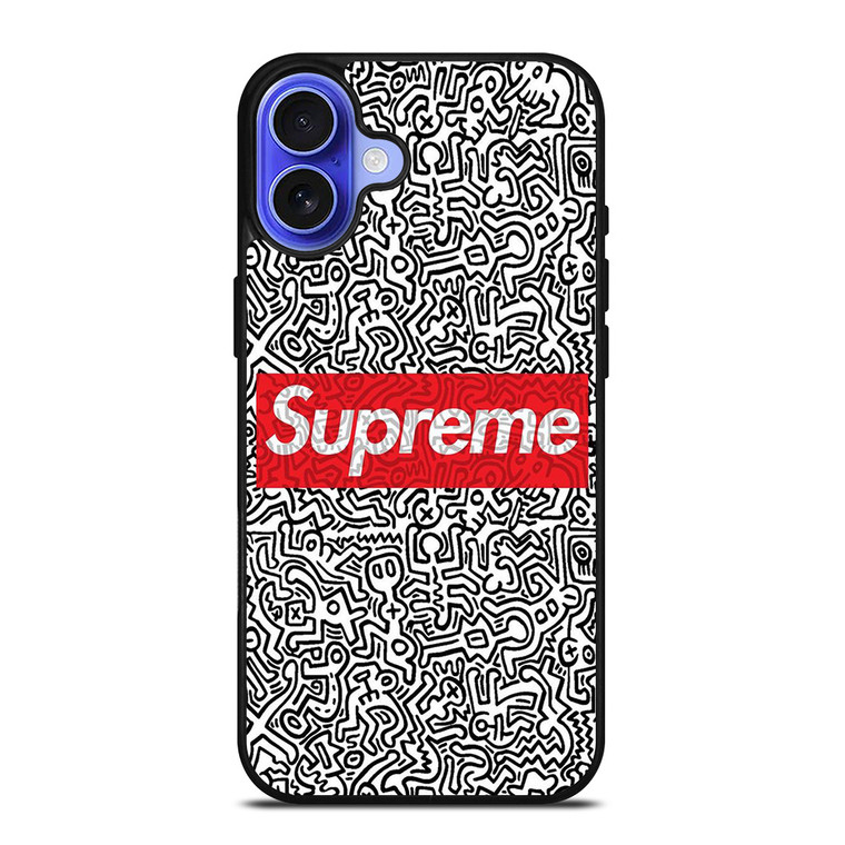 SUPREME KEITH HARING iPhone 16 Case Cover