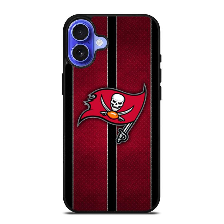 TAMPA BAY BUCCANEERS NFL METAL STRIPE iPhone 16 Case Cover