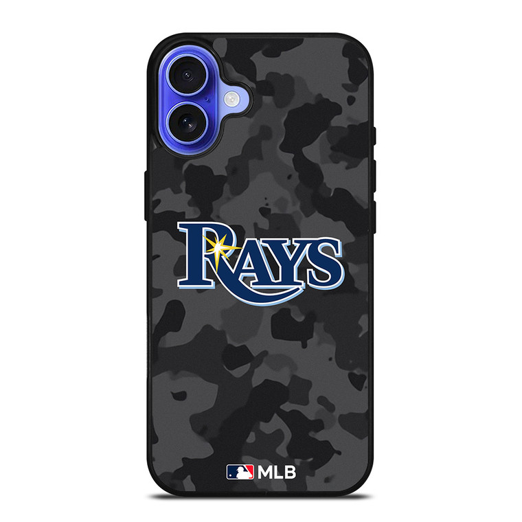 TAMPA BAY RAYS BASEBALL BLACK CAMO iPhone 16 Case Cover