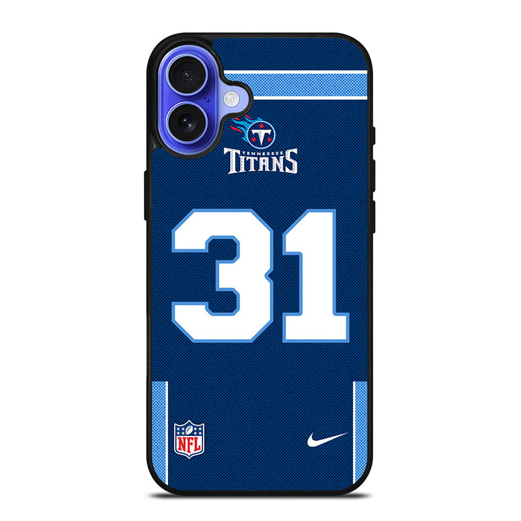 TENNESSEE TITANS KEVIN BYARD 31 NFL NIKE iPhone 16 Case Cover TENNESSEE TITANS KEVIN BYARD 31 NFL NIKE iPhone 16 Case Cover