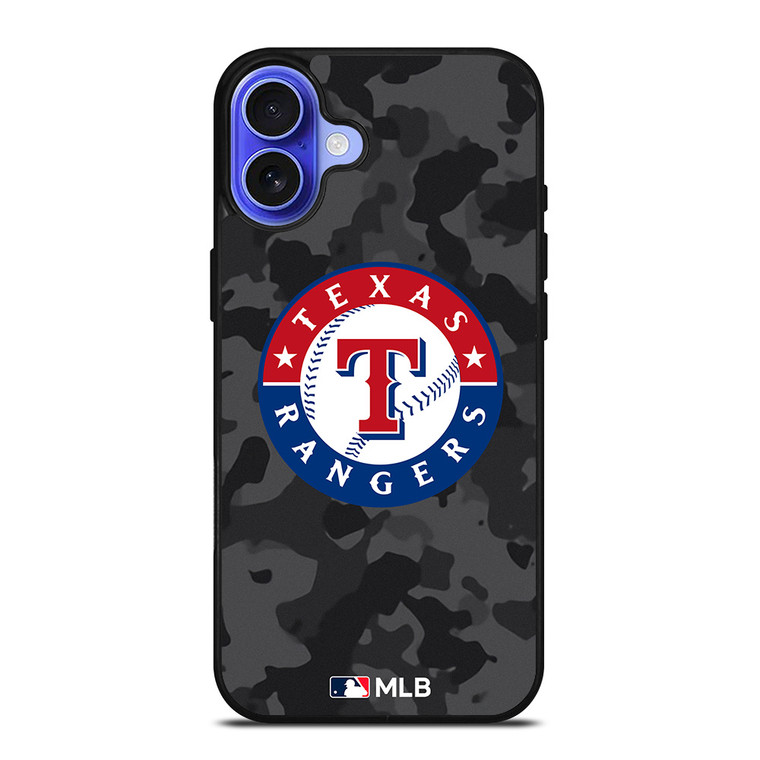TEXAS RANGERS BASEBALL BLACK CAMO iPhone 16 Case Cover TEXAS RANGERS BASEBALL BLACK CAMO iPhone 16 Case Cover