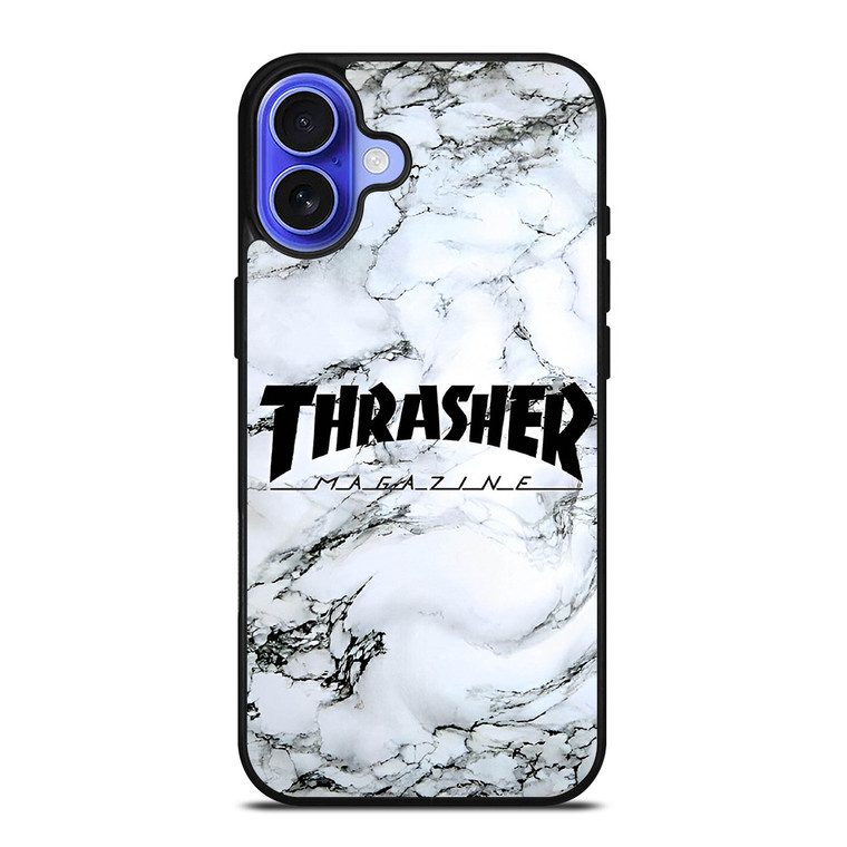 THRASHER SKATEBOARD MARBLE iPhone 16 Case Cover