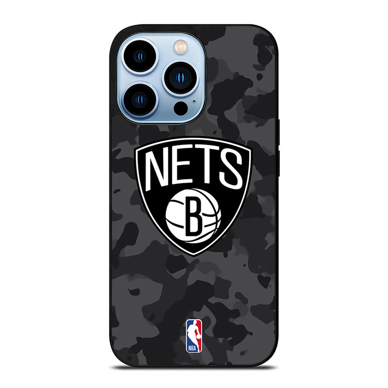 BROOKLYN NETS BLACK CAMO iPhone 13 Pro Max Case Cover