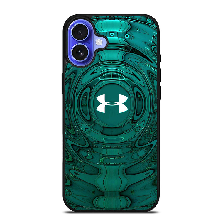 UNDER ARMOUR LOGO LIQUID GREEN iPhone 16 Case Cover UNDER ARMOUR LOGO LIQUID GREEN iPhone 16 Case Cover