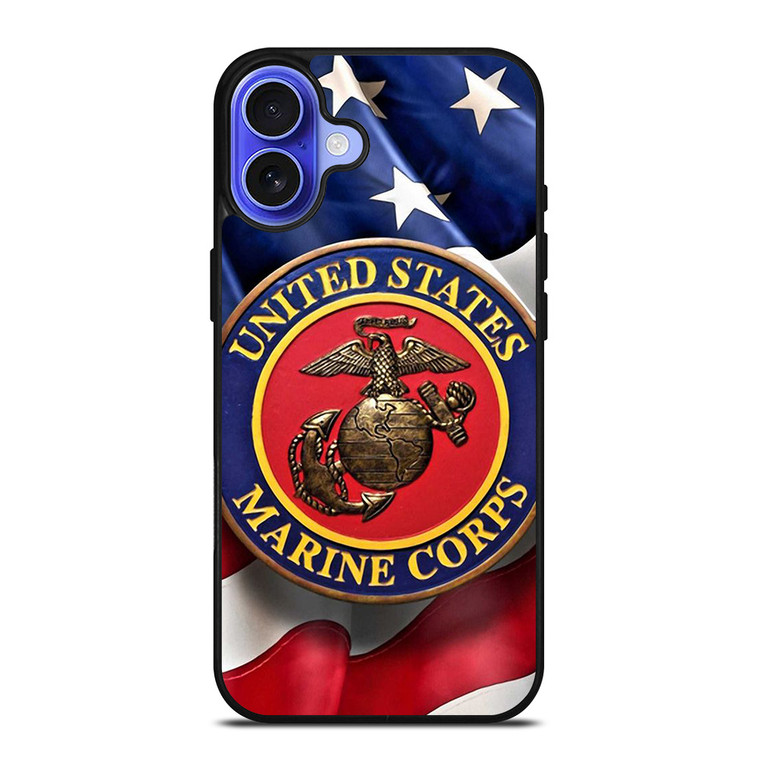UNITED STATES US MARINE CORPS LOGO FLAG iPhone 16 Case Cover