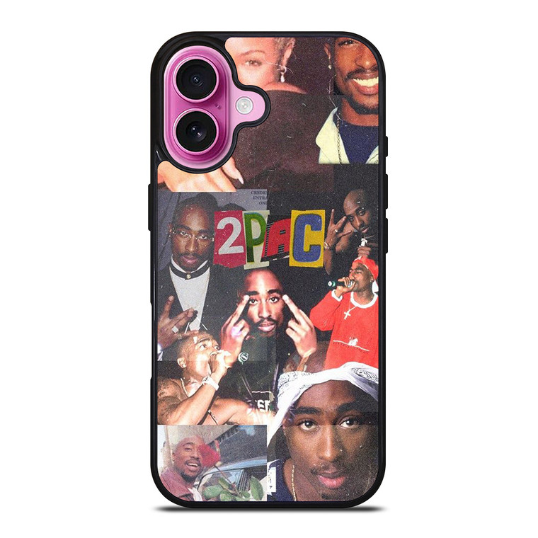 2PAC TUPAC SAKUR RAPPER COLLAGE iPhone 16 Plus Case Cover