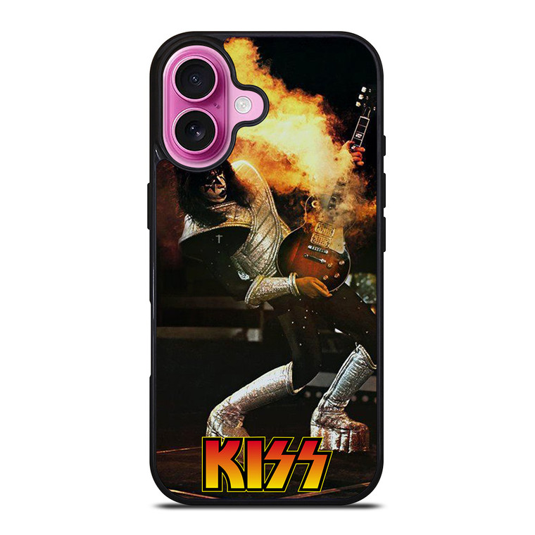 ACE FREHLEY KISS GUITAR FIRE iPhone 16 Plus Case Cover