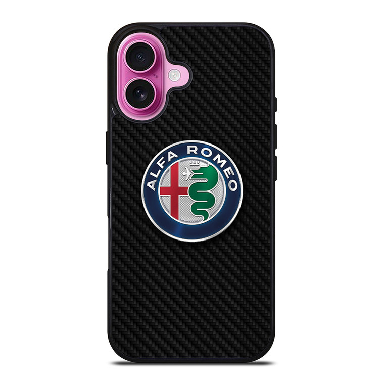 ALFA ROMEO CAR CARBON FIBER iPhone 16 Plus Case Cover