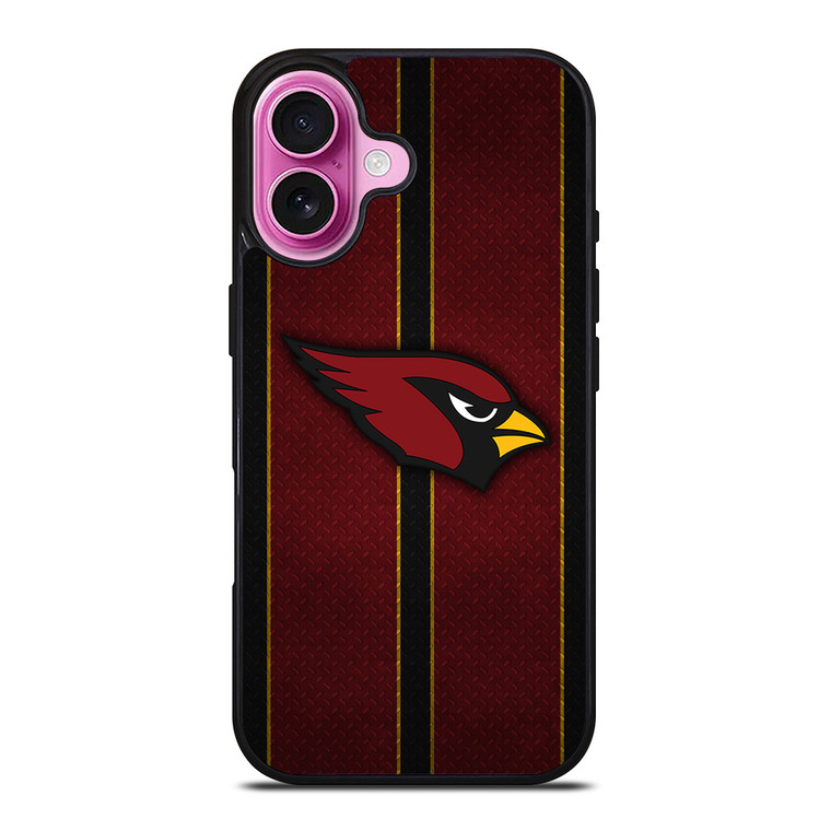 ARIZONA CARDINALS NFL METAL STRIPE iPhone 16 Plus Case Cover
