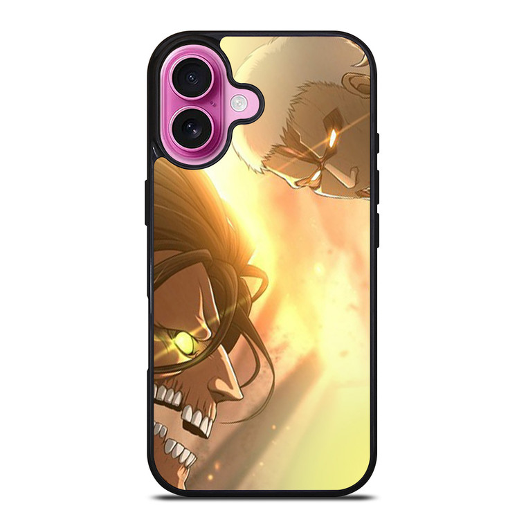 ATTACK ON TITAN EREN VS REINER iPhone 16 Plus Case Cover
