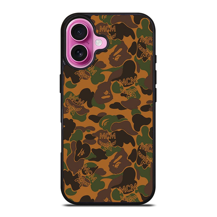 BAPE X MCM WORLDWIDE iPhone 16 Plus Case Cover