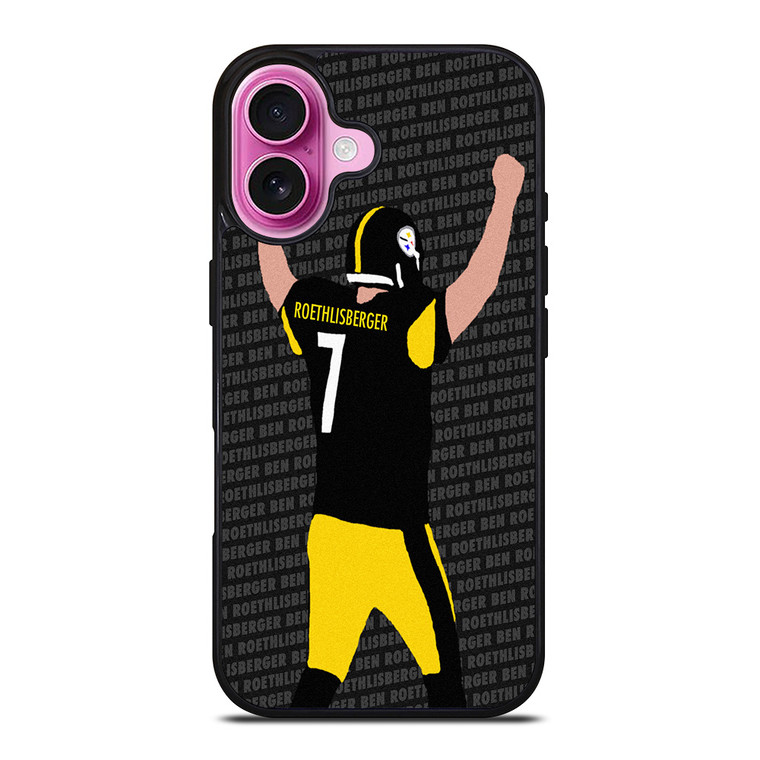 BEN ROETHLISBERGER PITTSBURGH STEELERS CARTOON iPhone 16 Plus Case Cover