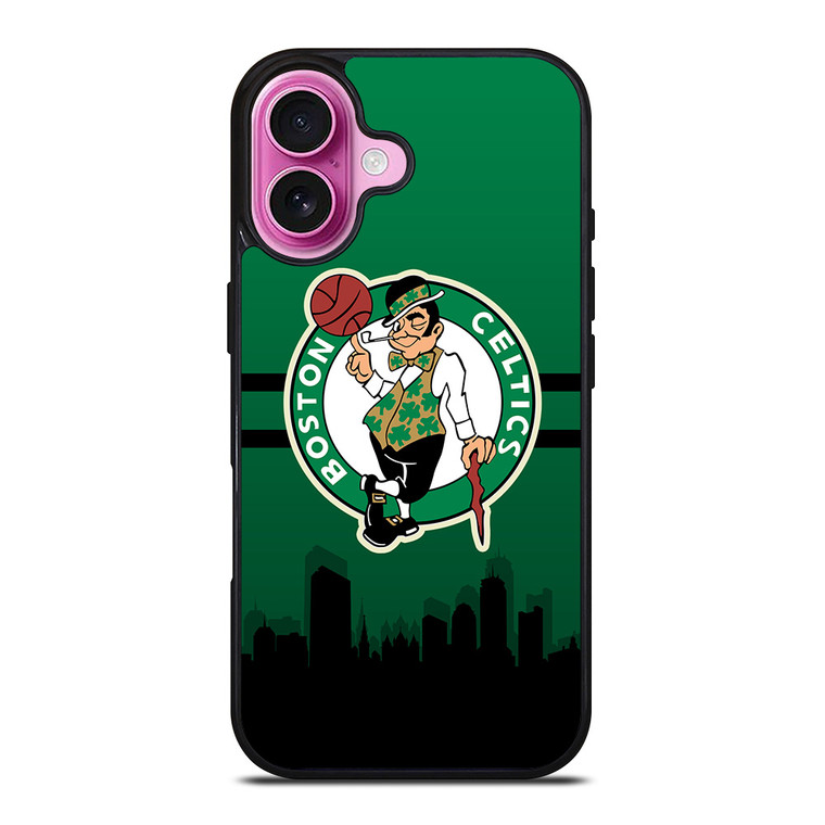 BOSTON CELTICS NBA SKYLINE iPhone 16 Plus Case Cover