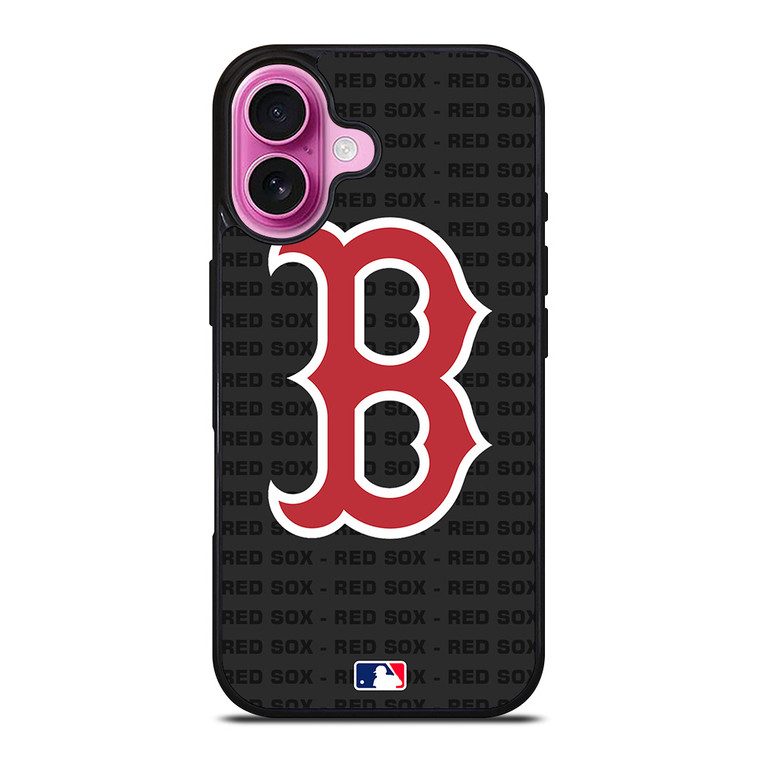 BOSTON RED SOX BASEBALL BLACK iPhone 16 Plus Case Cover