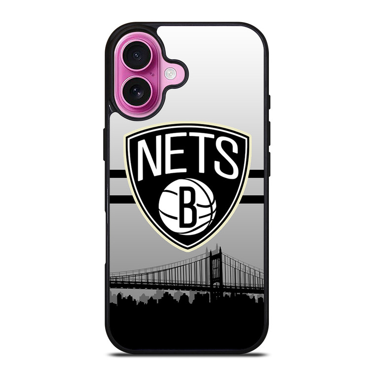 BROOKLYN NETS NBA SKYLINE iPhone 16 Plus Case Cover
