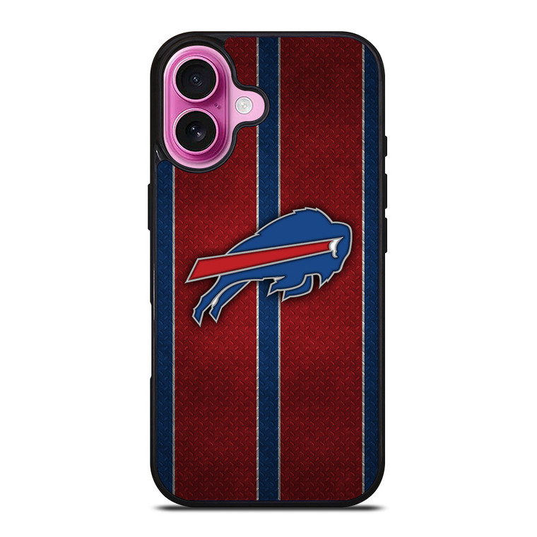 BUFFALO BILLS NFL METAL STRIPE iPhone 16 Plus Case Cover