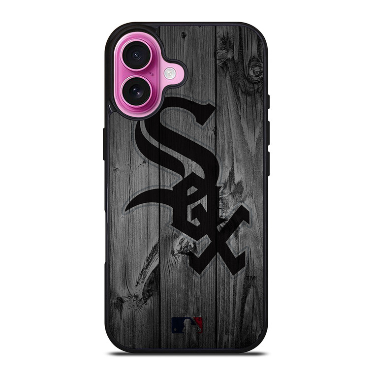 CHICAGO WHITE SOX BASEBALL MLB WOOD LOGO iPhone 16 Plus Case Cover