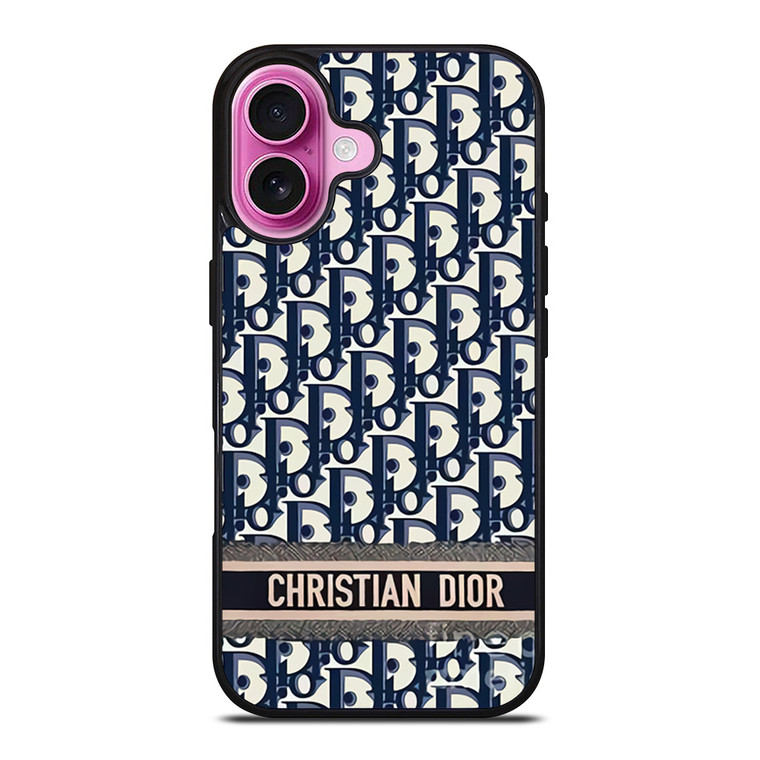 CHRISTIAN DIOR LOGO BLUE iPhone 16 Plus Case Cover