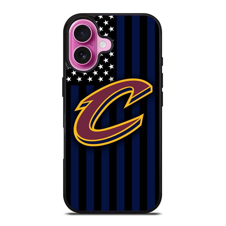 CLEVELAND CAVALIERS NBA USA FLAG iPhone 16 Plus Case Cover