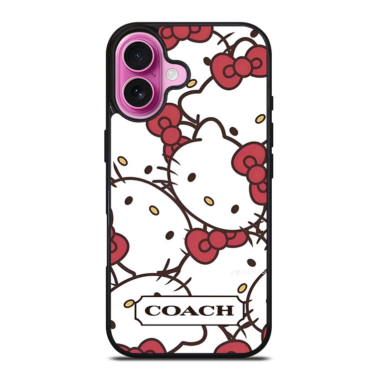 COACH NEW YORK HELLO KITTY FACE COLLAGE iPhone 16 Plus Case Cover