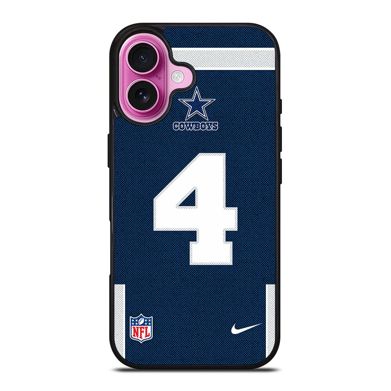 DALLAS COWBOYS DAK PRESCOTT 4 NFL NIKE iPhone 16 Plus Case Cover