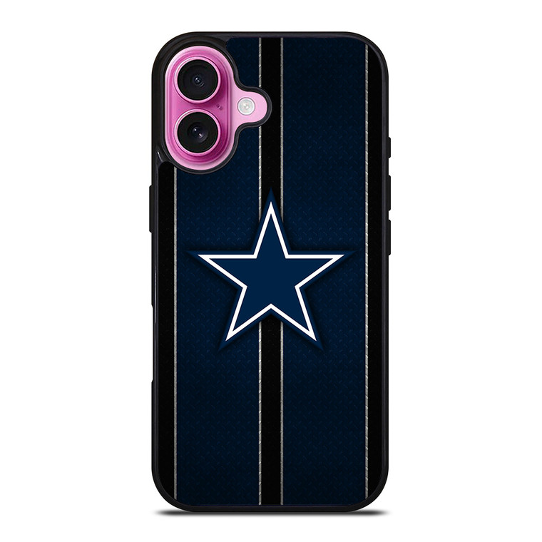 DALLAS COWBOYS NFL METAL STRIPE iPhone 16 Plus Case Cover