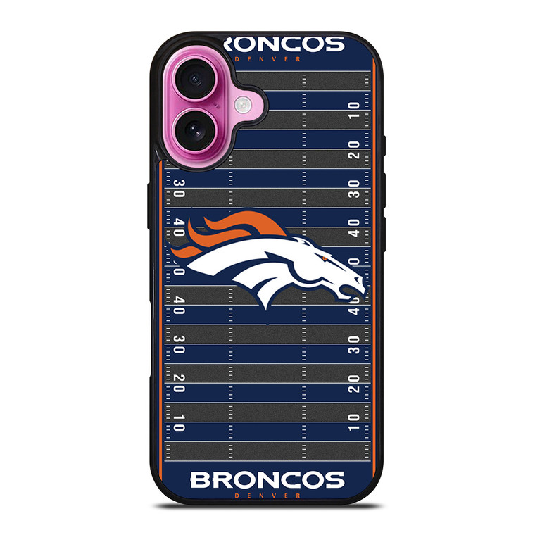DENVER BRONCOS FOOTBALL FIELD iPhone 16 Plus Case Cover
