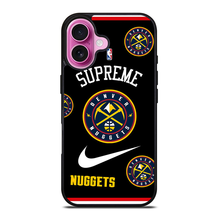 DENVER NUGGETS NBA X SUPREME NIKE iPhone 16 Plus Case Cover