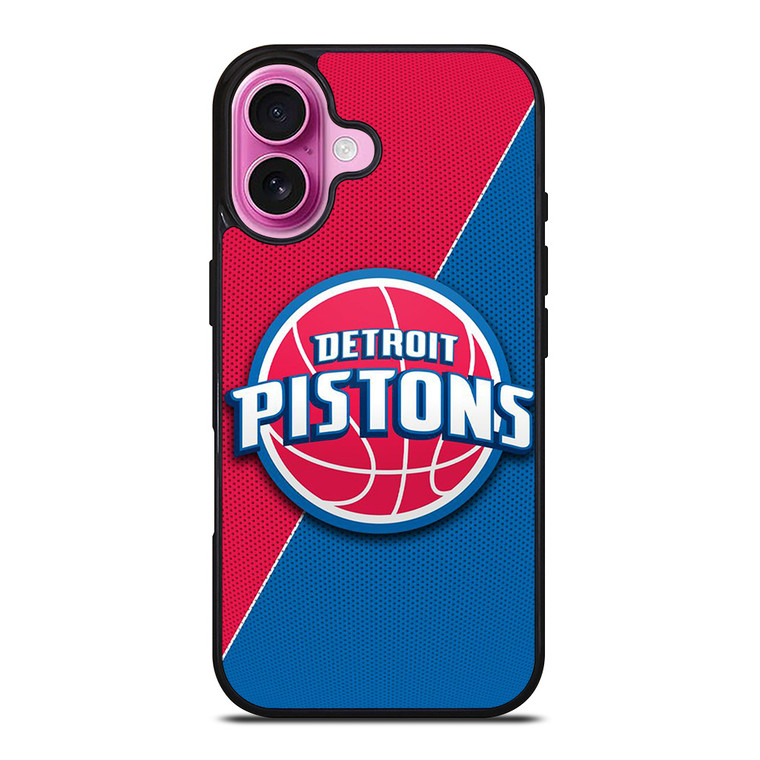 DETROIT PISTONS NBA BASKETBALL LOGO iPhone 16 Plus Case Cover