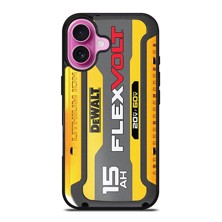 DEWALT FLEX VOLT 15 AH iPhone 16 Plus Case Cover DEWALT FLEX VOLT 15 AH iPhone 16 Plus Case Cover