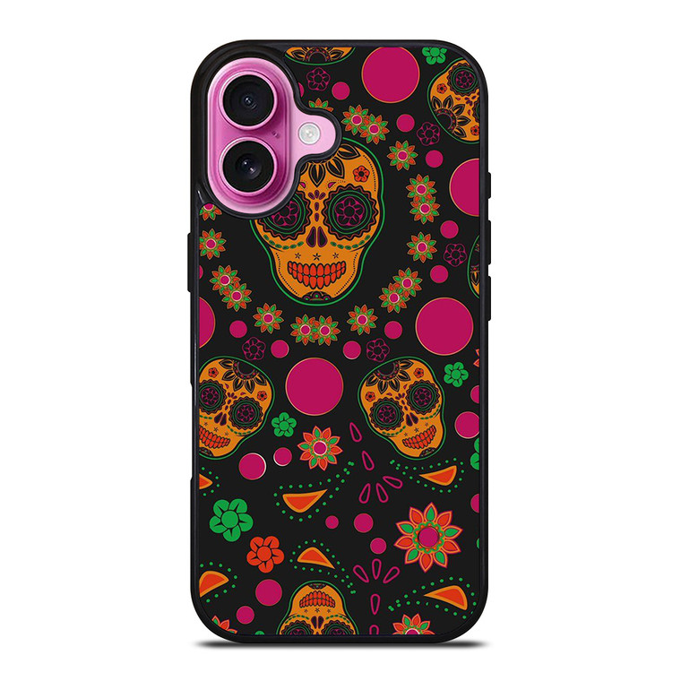 DIA DE LOS MUERTOS PATTERN iPhone 16 Plus Case Cover