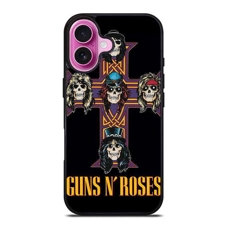 GUNS N ROSES ROCK BAND CROSS iPhone 16 Plus Case Cover