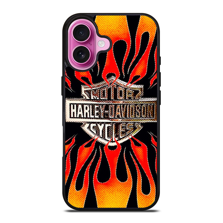 HARLAY DAVIDSON MOTOR FIRE LOGO iPhone 16 Plus Case Cover
