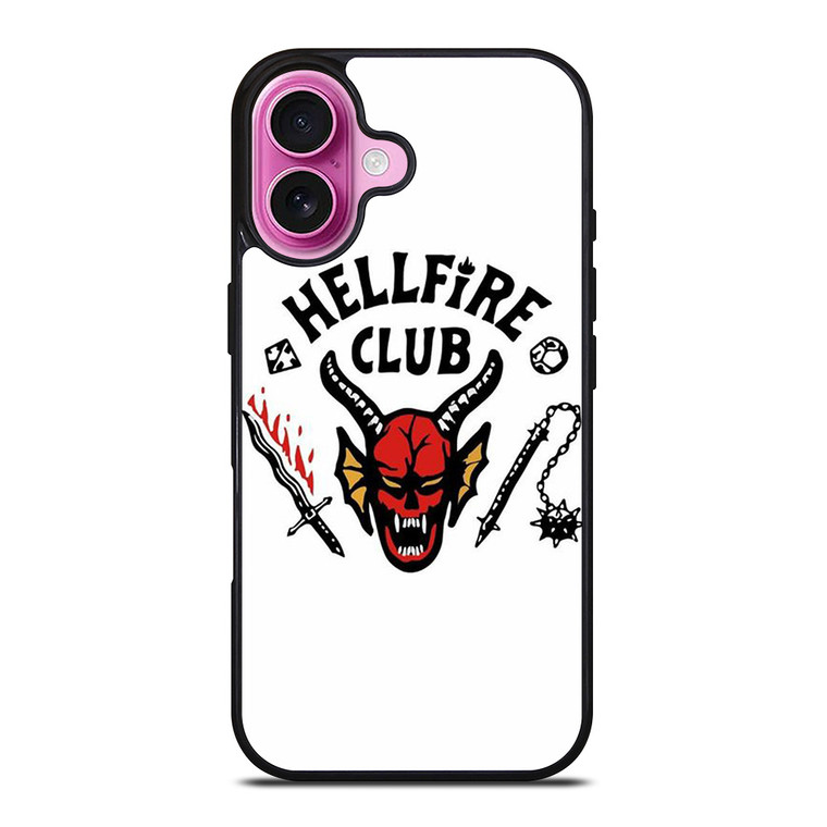 HELLFIRE CLUB STRANGER THING WHITE iPhone 16 Plus Case Cover