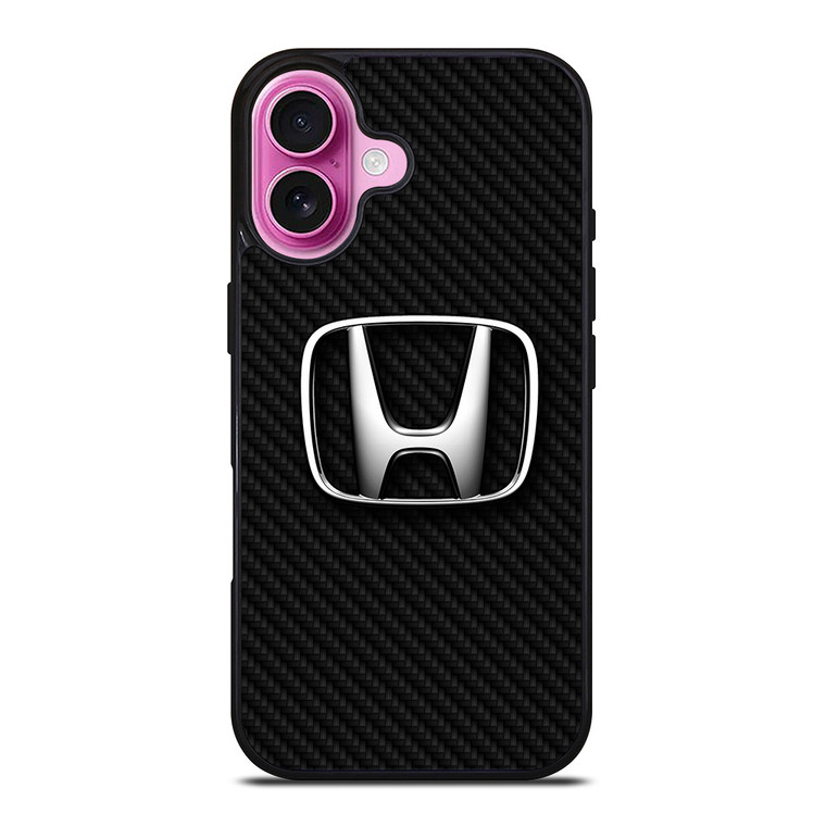 HONDA MOTOR CARBON FIBER iPhone 16 Plus Case Cover