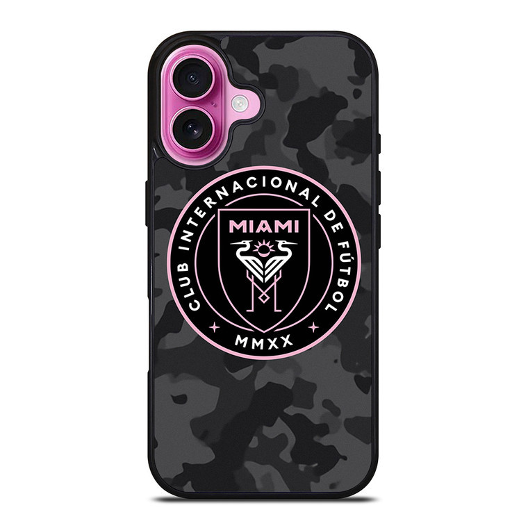 INTER MIAMI CF MLS BLACK CAMO iPhone 16 Plus Case Cover