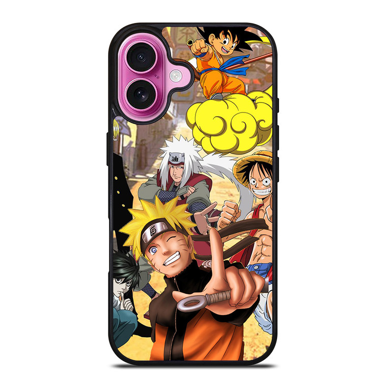 JAPANESE ANIME CROSSOVER iPhone 16 Plus Case Cover