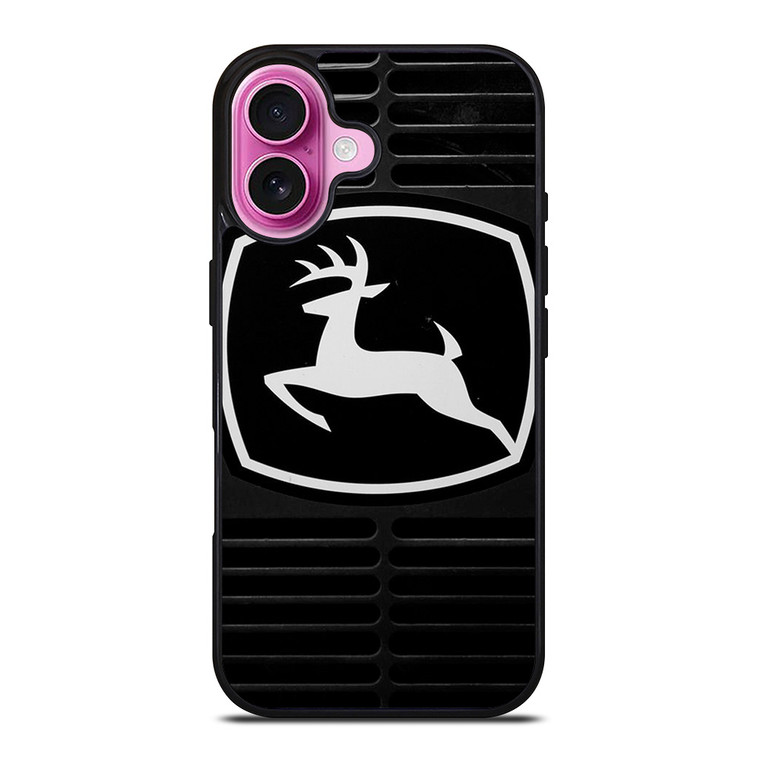 JOHN DEERE TRACTOR LOGO BLACK iPhone 16 Plus Case Cover