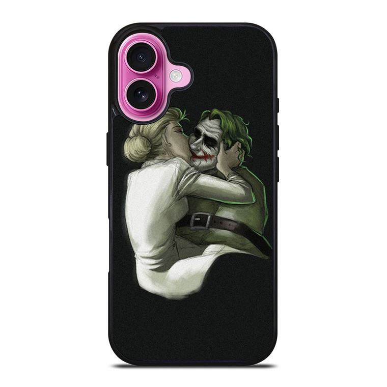 JOKER HARLEY QUINN KISSING iPhone 16 Plus Case Cover