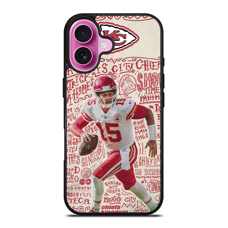 KANSAS CITY CHIEFS 15 PATRICK MAHOMES iPhone 16 Plus Case Cover