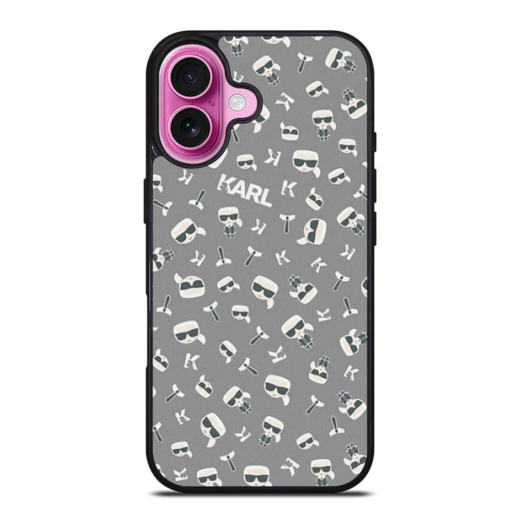 KARL LAGERFIELD PATTERN iPhone 16 Plus Case Cover