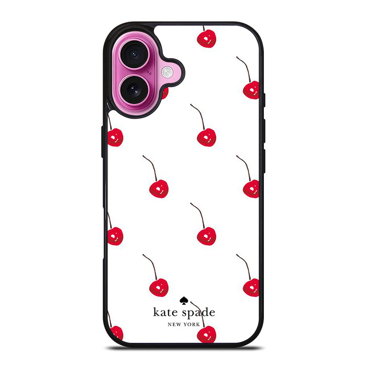 KATE SPADE NEW YORK LOGO CHERRIES iPhone 16 Plus Case Cover