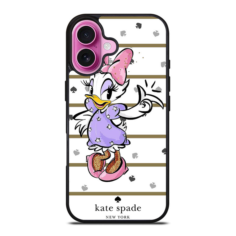 KATE SPADE NEW YORK LOGO DAISY DUCK DISNEY iPhone 16 Plus Case Cover