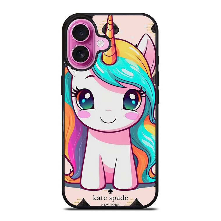 KATE SPADE NEW YORK LOGO PRETTY UNICORN iPhone 16 Plus Case Cover