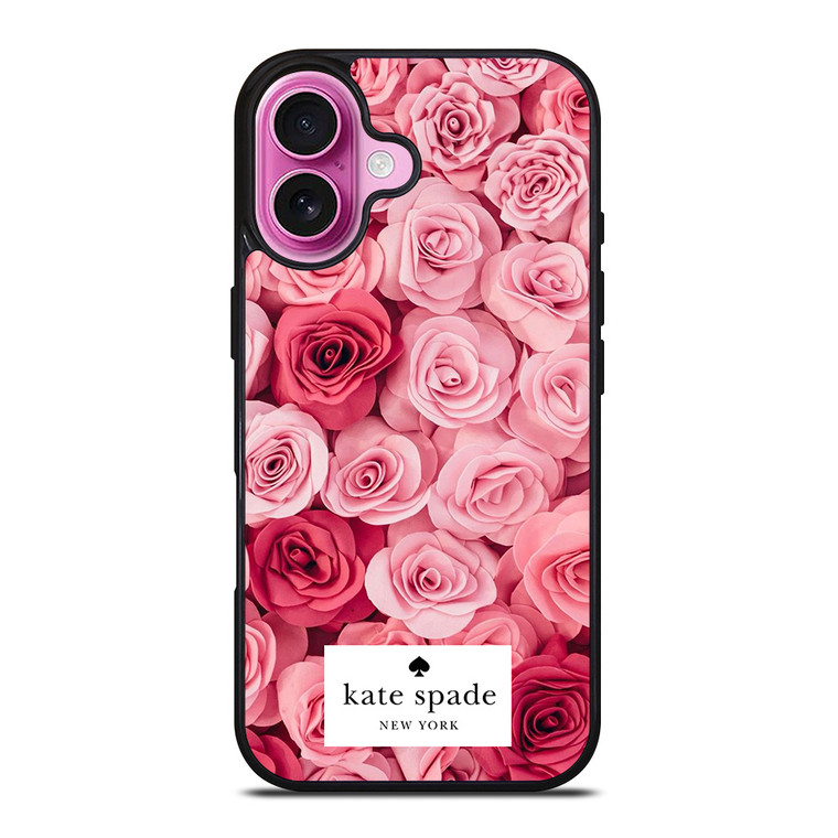 KATE SPADE NEW YORK ROSE PINK RED iPhone 16 Plus Case Cover