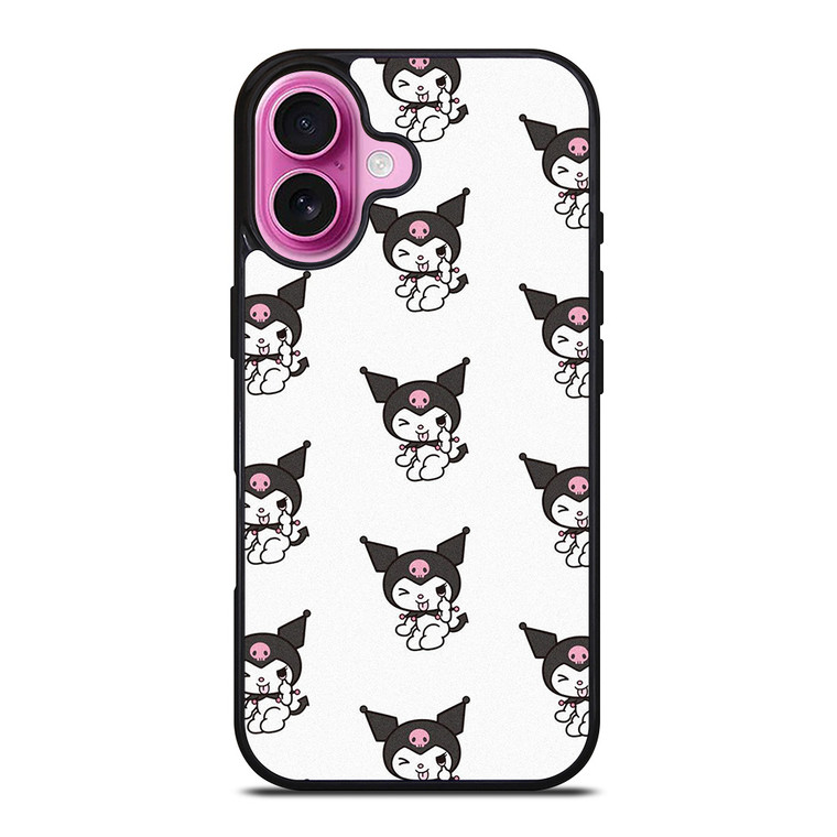 KUROMI CAT ANIME PATTERN iPhone 16 Plus Case Cover