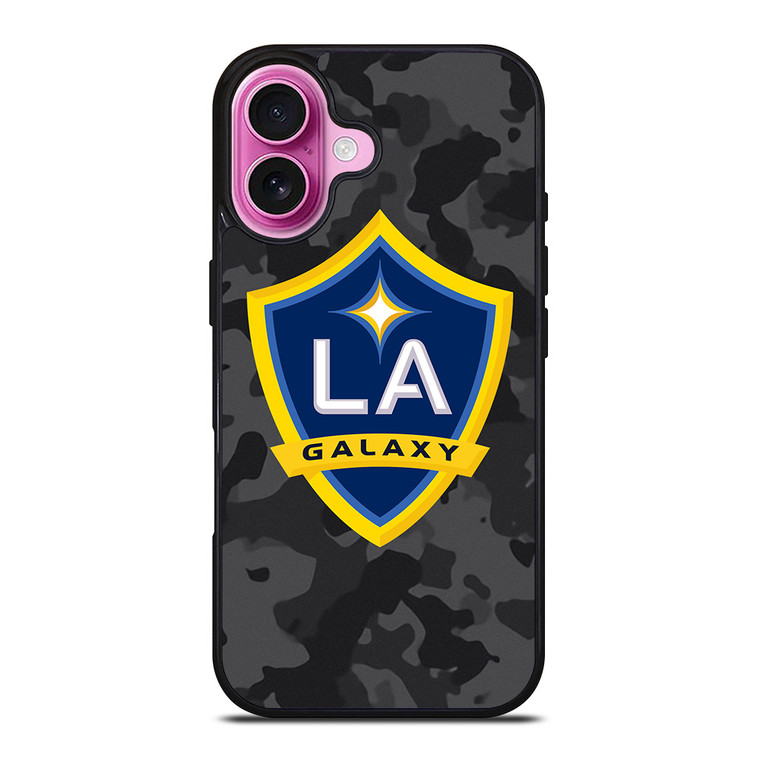 LA GALAXY MLS BLACK CAMO iPhone 16 Plus Case Cover