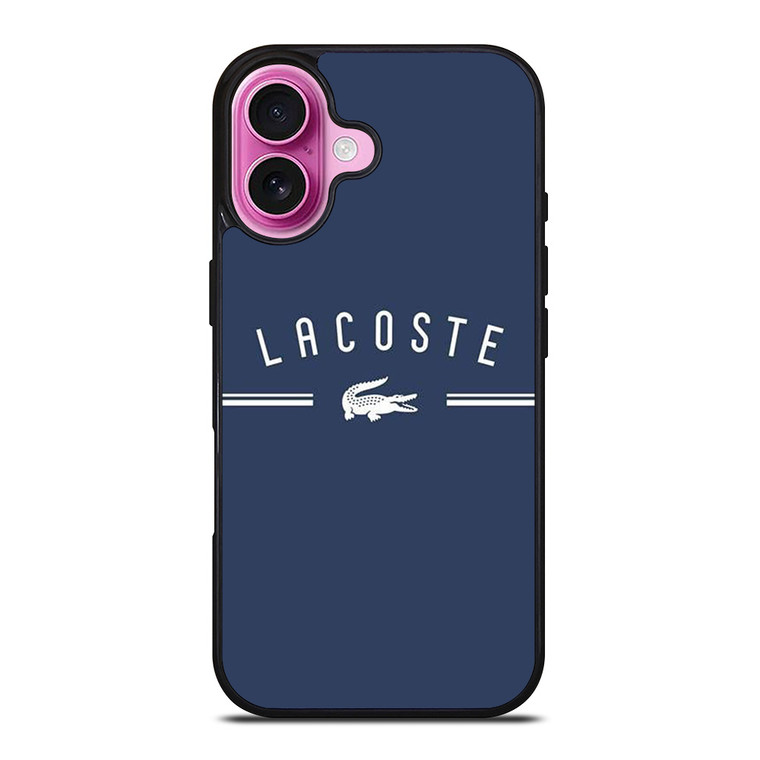 LACOSTE CROC LOGO BLUE iPhone 16 Plus Case Cover