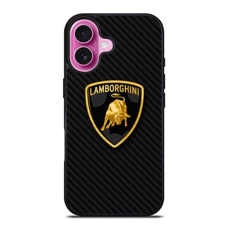 LAMBORGHINI AUTOMOBILI CARBON FIBER iPhone 16 Plus Case Cover