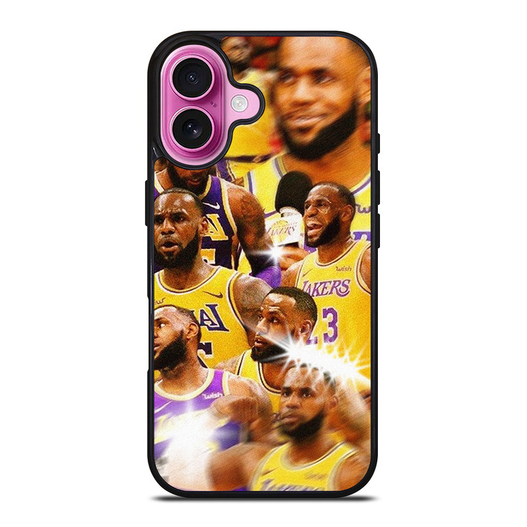 LEBRON JAMES LAKERS COLLAGE 2 iPhone 16 Plus Case Cover